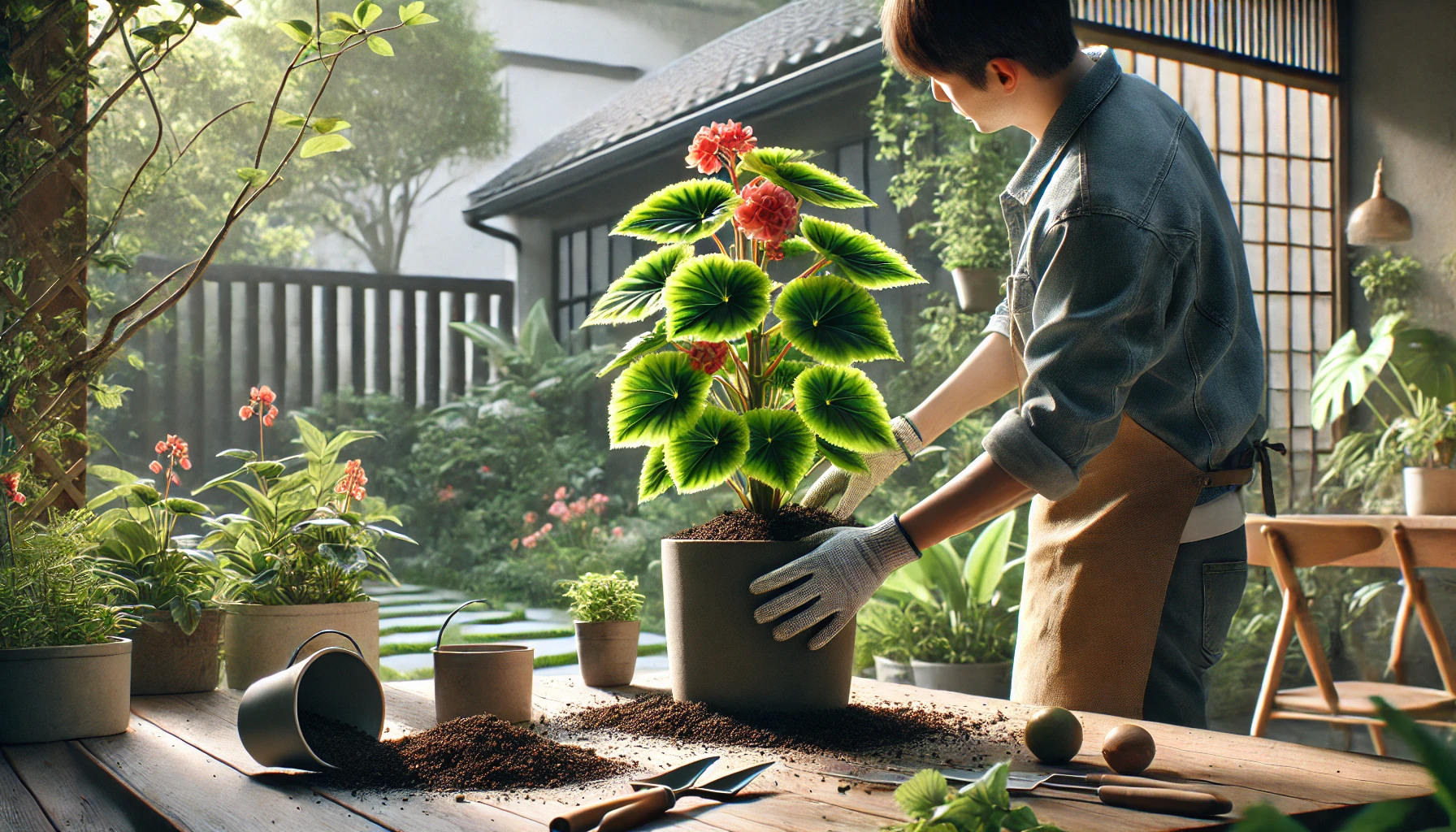 フォーチュンベゴニアの植え替え時期と方法