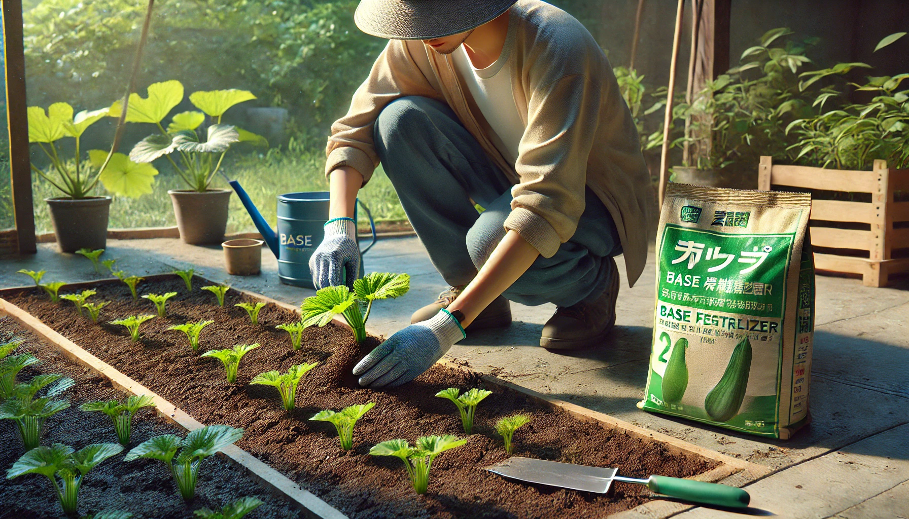 ズッキーニ 苗の植え付けと元肥の選び方