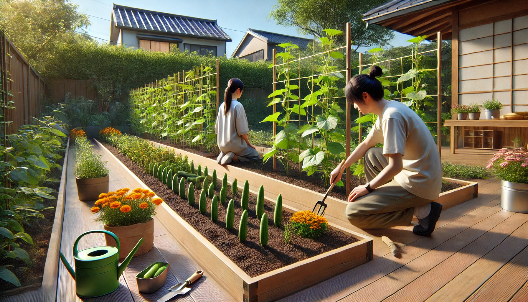 参考:きゅうりのコンパニオンプランツの植え方のコツ