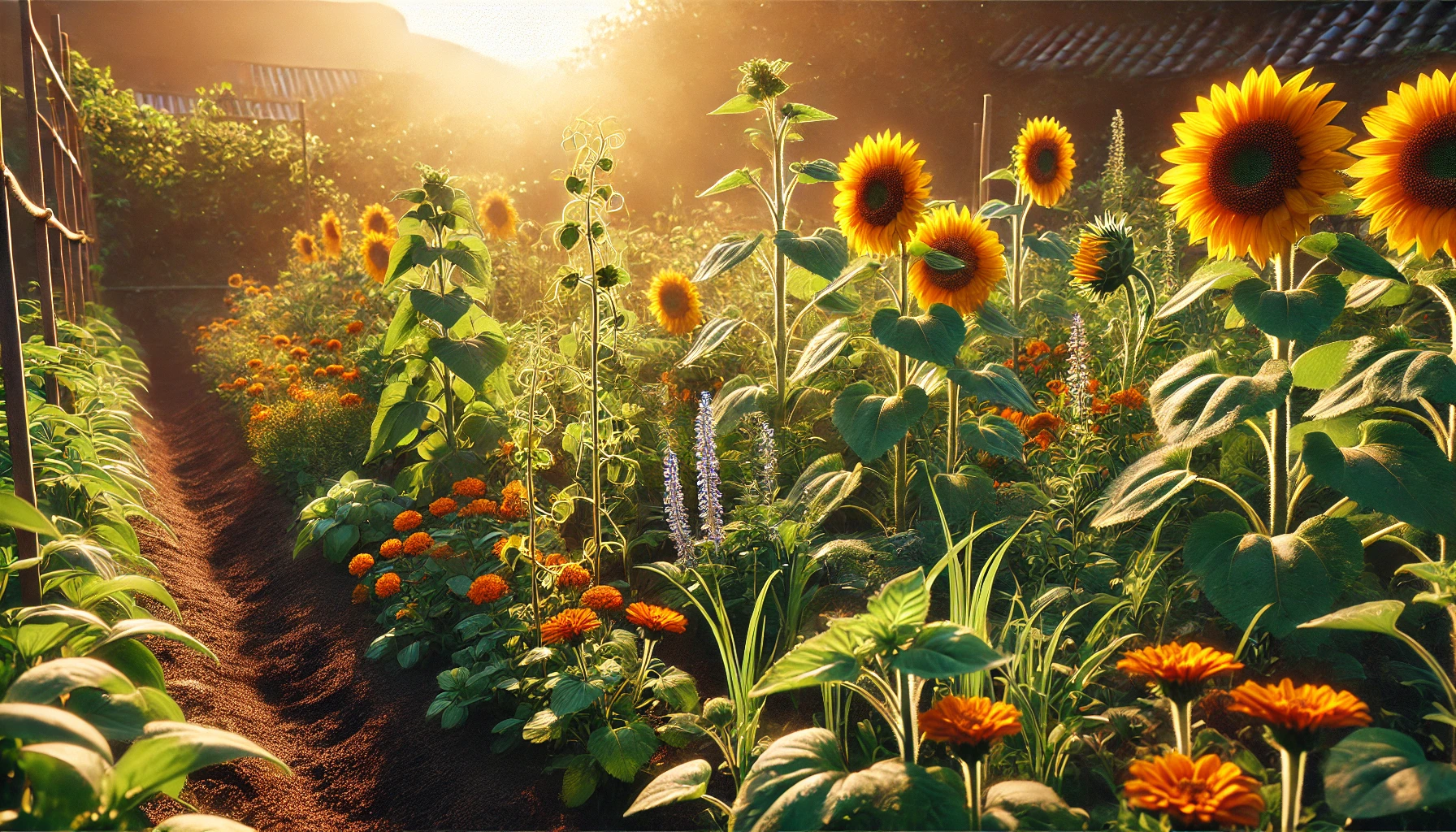 コンパニオンプランツとしての花と野菜の組み合わせ