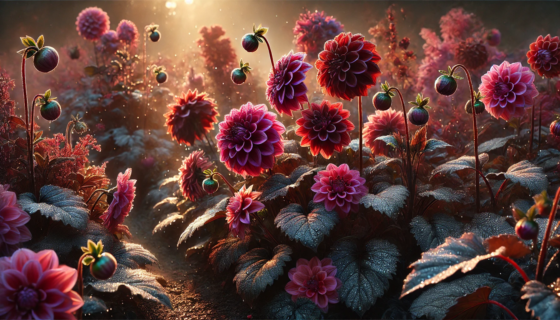 プチダリアを植えっぱなしで銅葉を楽しむ